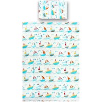 Lenjerie patut Hubners Vaporase 4 piese Albastru