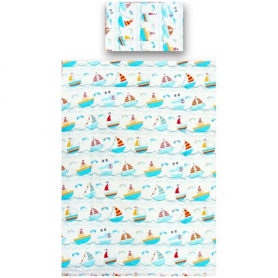 Lenjerie patut Hubners Vaporase 4 piese Albastru