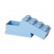 Mini cutie depozitare LEGO 2x4 - Albastru deschis