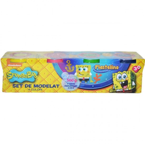 Pasta de modelat 4 culori Spongebob