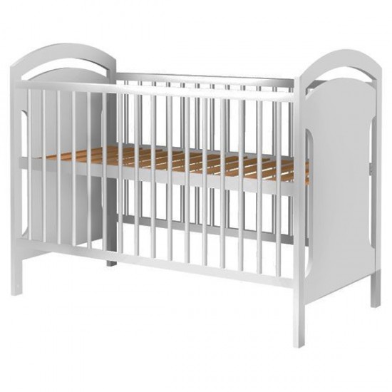 Patut copii din lemn Hubners Anita 120x60 cm Alb