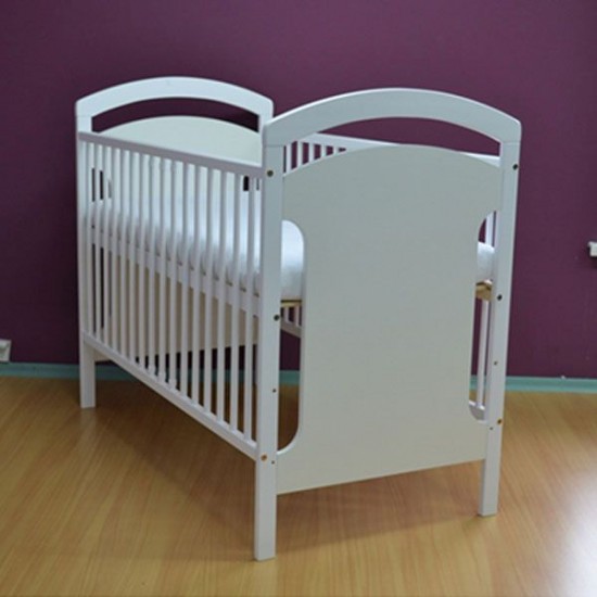 Patut copii din lemn Hubners Anita 120x60 cm Alb