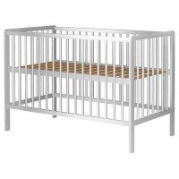 Patut copii din lemn Hubners Dominic 120x60 cm Alb