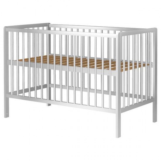 Patut copii din lemn Hubners Dominic 120x60 cm Alb