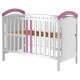 Patut copii din lemn Hubners Hansell 120x60 cm Alb-Roz