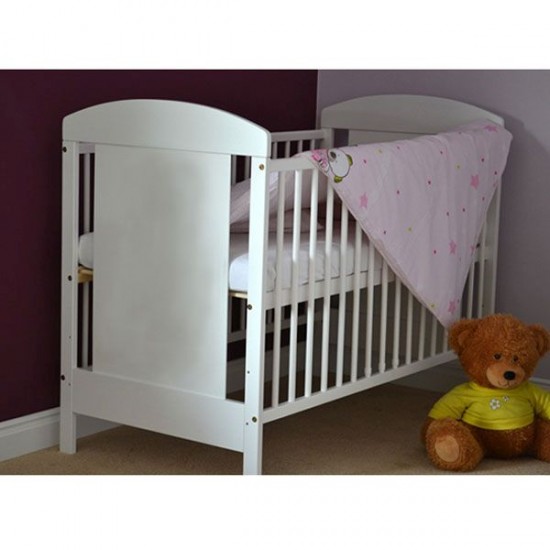 Patut copii din lemn Hubners Kamilla 120x60 cm Alb