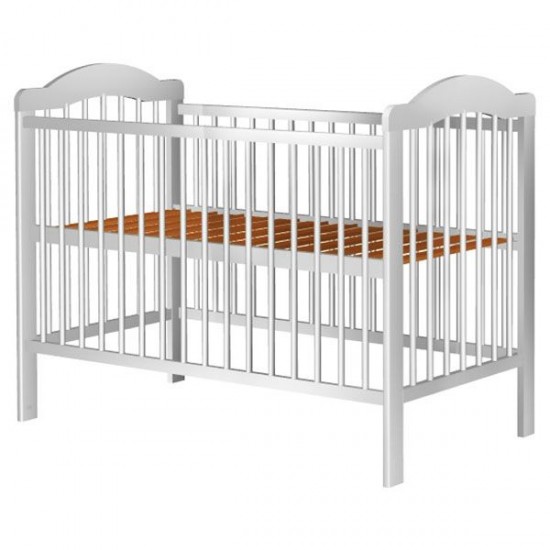 Patut copii din lemn Hubners Lizett 120x60 cm Alb