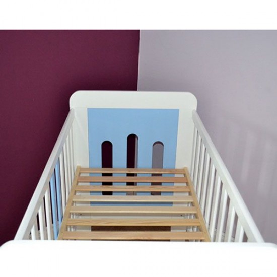 Patut copii din lemn Hubners Sophie 120x60 cm Alb-Albastru