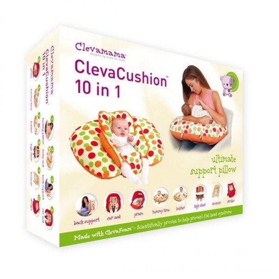 Perna multifunctionala 10 in 1 portocalie Clevamama