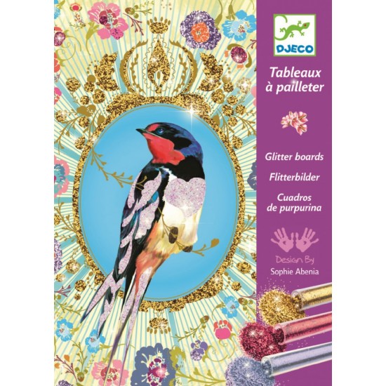 Atelier creativ cu sclipici - Pasari