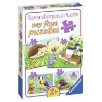 PRIMUL MEU PUZZLE ANIMALE DIN PADURE, 2/4/6/8 PIESE