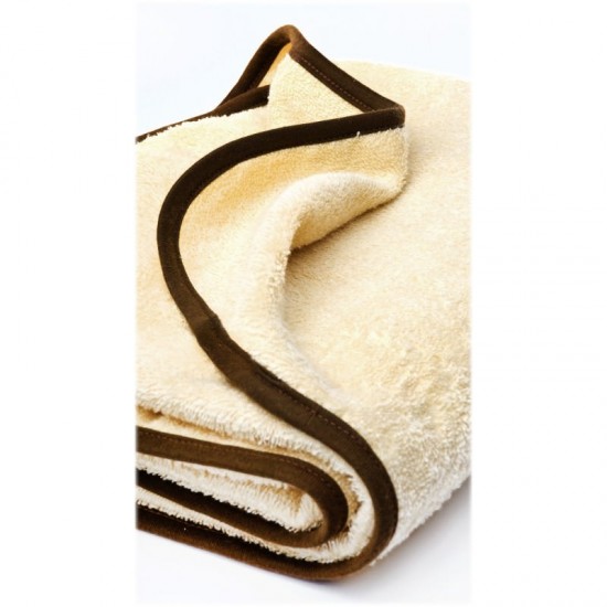 Prosop cu gluga brodata Water Friends 100x100 cm Beige