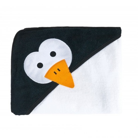 Prosop cu gluga brodata Water Friends 100x100 cm White