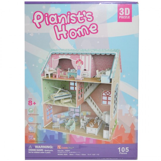Puzzle 3D Casuta Pianistului 105 piese