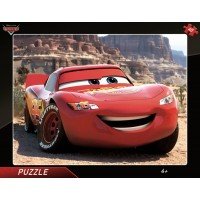 Puzzle cu rama - Fulger McQueen