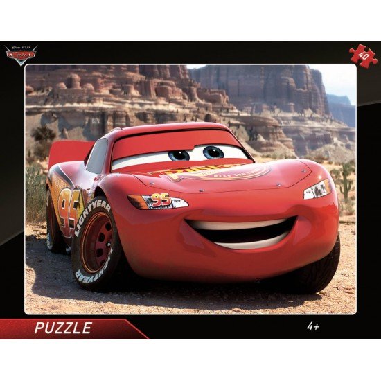 Puzzle cu rama - Fulger McQueen