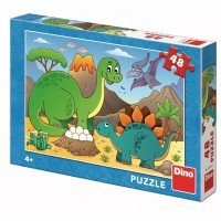 Puzzle - Dinozauri prietenosi (48 piese)