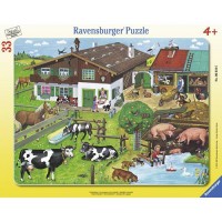 Puzzle familii de animale 33 Piese