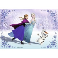 Puzzle Frozen surori pentru totdeauna, 2x24 piese
