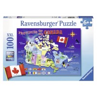PUZZLE HARTA CANADEI, 100 PIESE