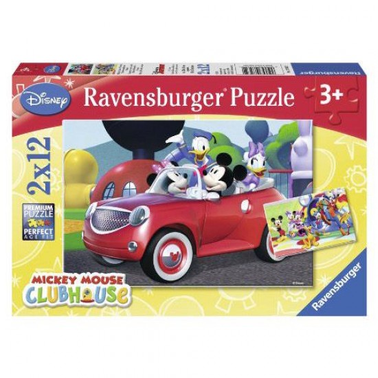 PUZZLE MINNIE, MICKEY SI PRIETENII, 2x12 PIESE
