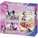 PUZZLE MINNIE MOUSE, 4 BUC IN CUTIE, 12/16/20/24 PIESE
