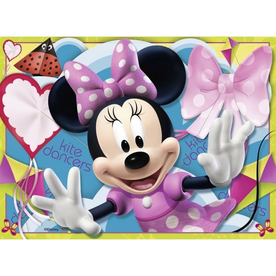 PUZZLE MINNIE MOUSE, 4 BUC IN CUTIE, 12/16/20/24 PIESE