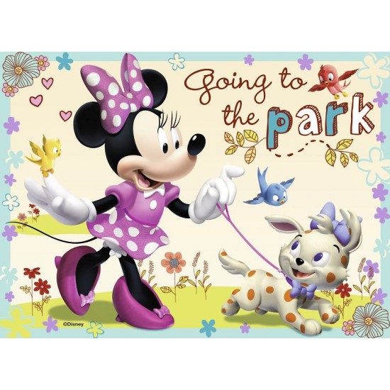 PUZZLE MINNIE MOUSE, 4 BUC IN CUTIE, 12/16/20/24 PIESE