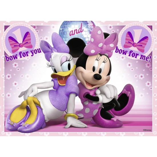 PUZZLE MINNIE MOUSE, 4 BUC IN CUTIE, 12/16/20/24 PIESE