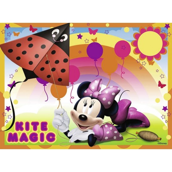 PUZZLE MINNIE MOUSE, 4 BUC IN CUTIE, 12/16/20/24 PIESE