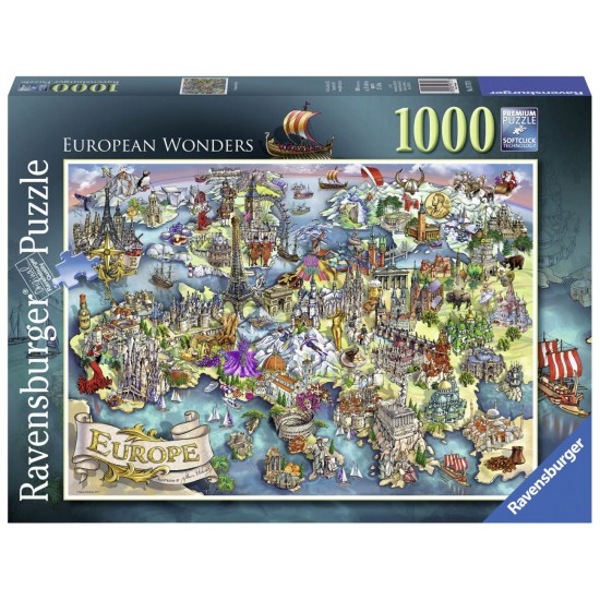PUZZLE MINUNILE EUROPEI, 1000 PIESE