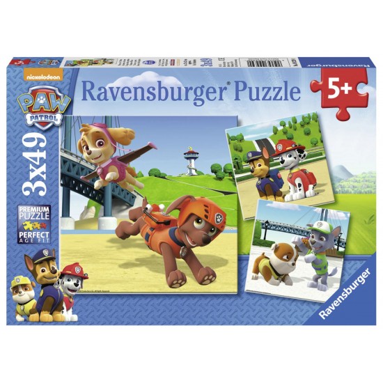 PUZZLE PATRULA CATELUSILOR, 3x49 PIESE