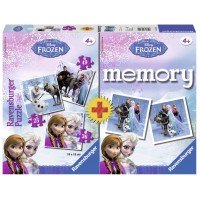 PUZZLE + JOC MEMORY FROZEN 3 BUC IN CUTIE 25/36/49 PIESE