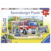 PUZZLE POLITIE SI POMPIERI, 2x12 PIESE
