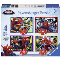 PUZZLE SPIDERMAN, 4 BUC IN CUTIE, 12/16/20/24 PIESE
