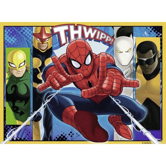 PUZZLE SPIDERMAN, 4 BUC IN CUTIE, 12/16/20/24 PIESE