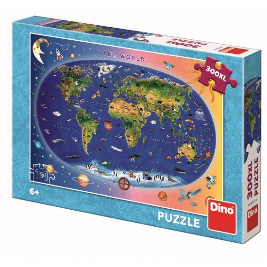 Puzzle XL - Harta Lumii (300 piese)