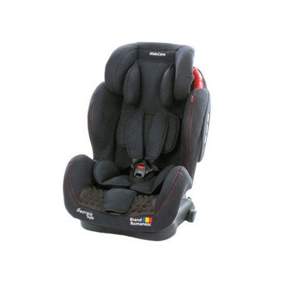 Scaun auto Georgia cu Isofix si Top Tether Negru KidsCare