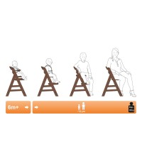 Scaun Masa Din Lemn Alpha + B Walnut