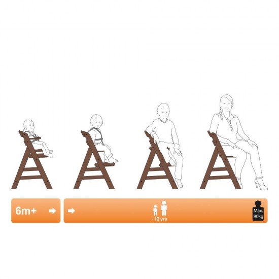 Scaun Masa Din Lemn Alpha + B Walnut