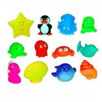 Set 12 jucarii de baie animale marine Ludi
