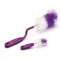 Set 2 perii pentru biberoane si tetine - Mov