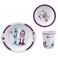 Set pentru masa din melamina Little Monster - Thermobaby
