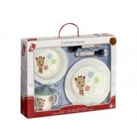 Set pentru masa melamina Girafa Sophie Baloane cutie cadou - Vulli