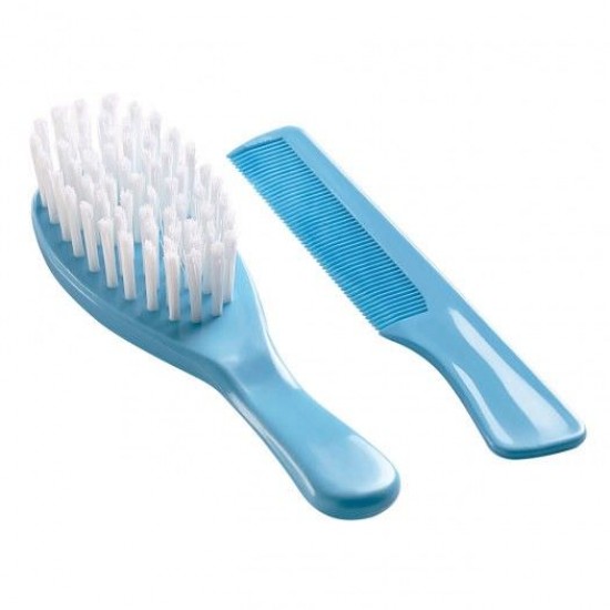 Set perie si pieptan pentru bebelusi Bleu - Thermobaby