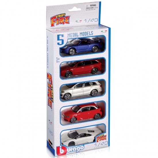 Set 5 masinute Street fire 1:43 Burago