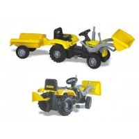 Tractor excavator cu pedale si remorca - Dolu