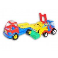 Trailer plastic cu tractor