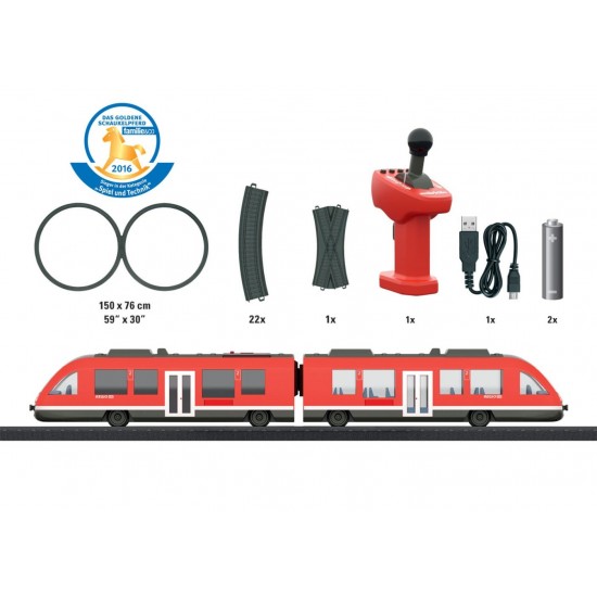 Tren de calatori cu sine si telecomanda Regio Lint Starter Set